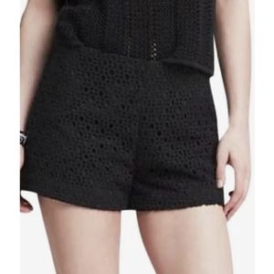 NWT Banana Republic Black Circle Lace shorts, size 12petite